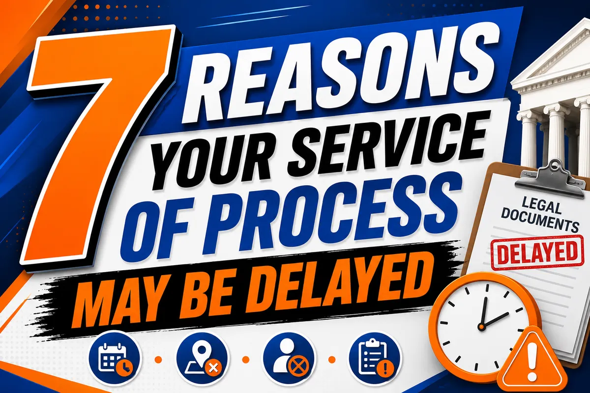 7 Reasons Your Service of Process May Be Delayed