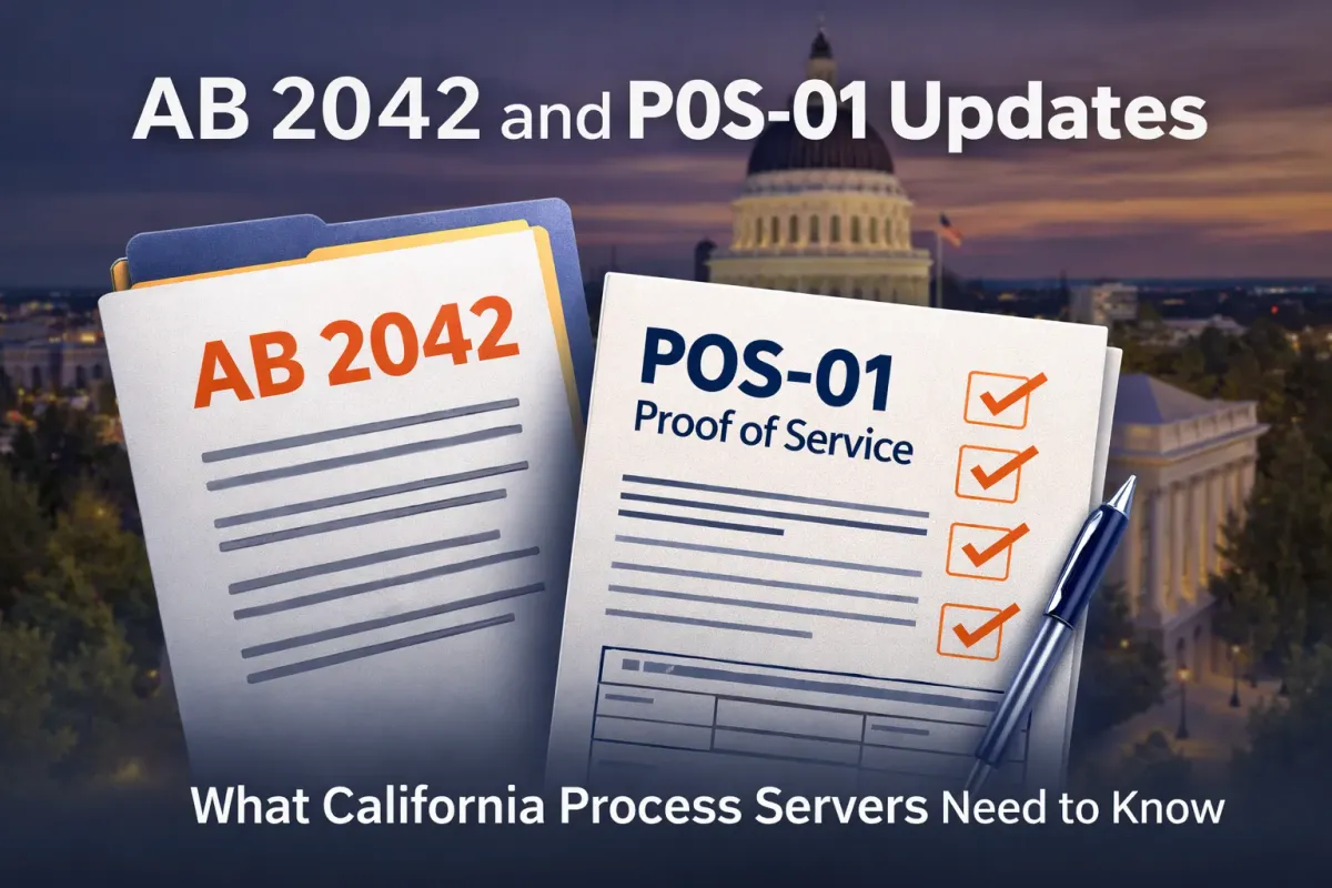AB 2042: Impact on CA Process Servers