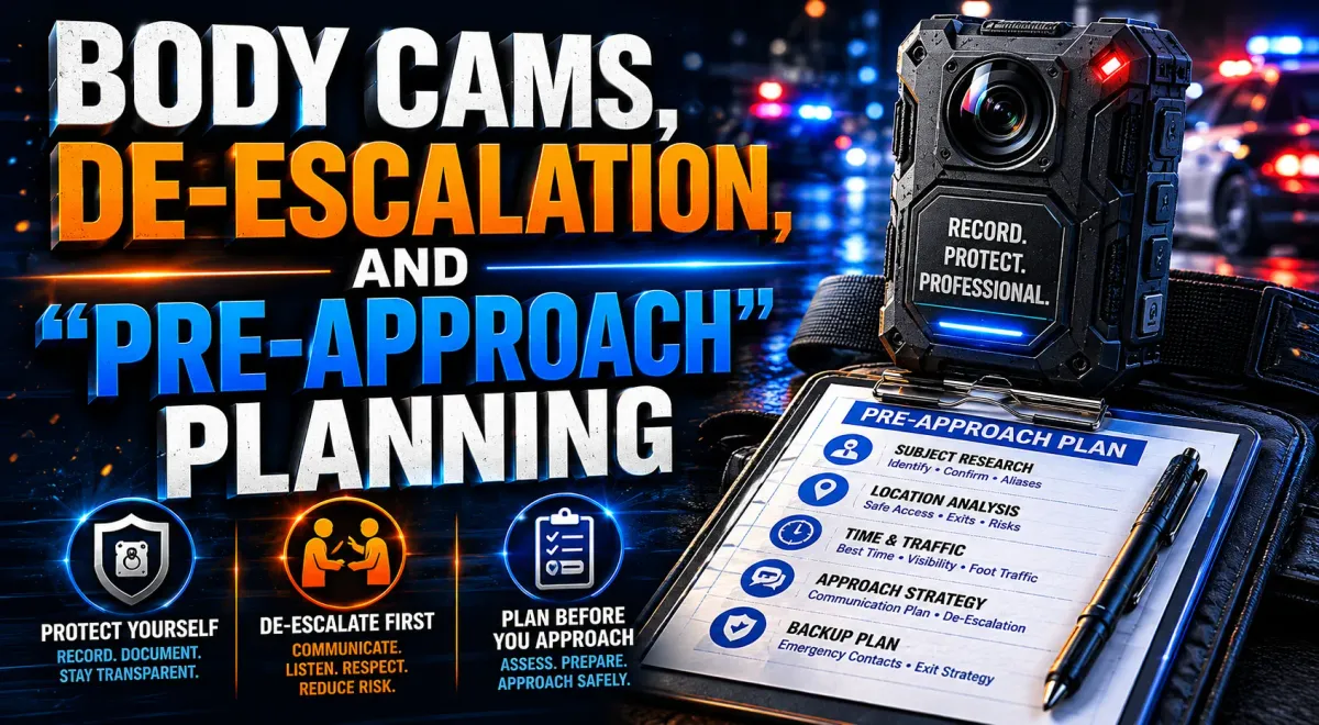 Body Cams, De‑Escalation, and “Pre‑Approach” Planning