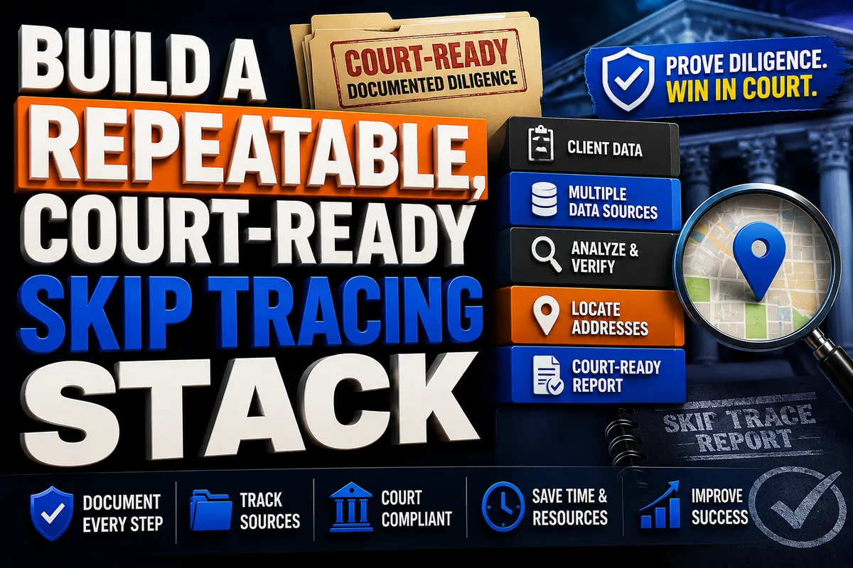 Build a Repeatable, Court-Ready Skip Trace Stack