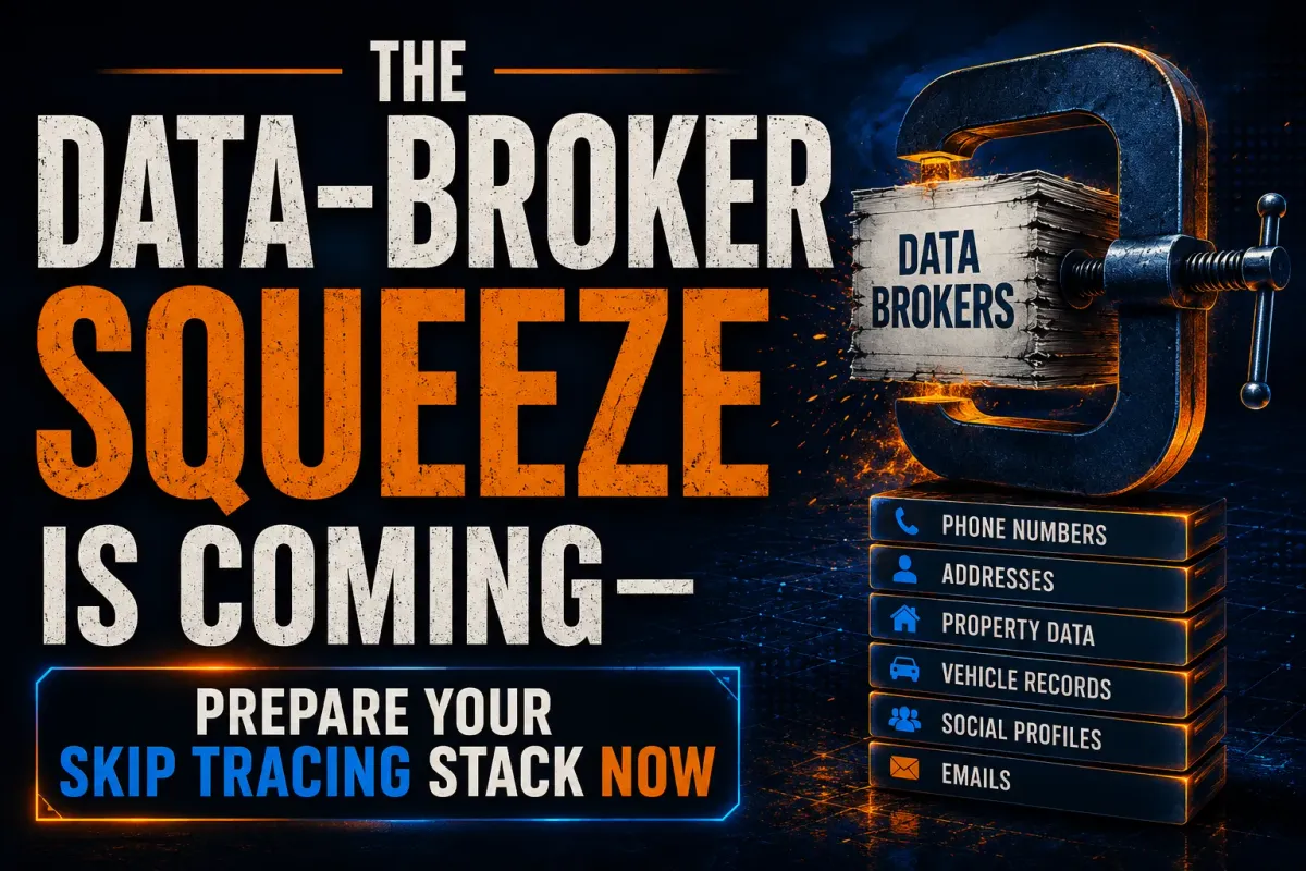 The Data-Broker Squeeze Is Coming—Prepare Your Skip Tracing Stack Now