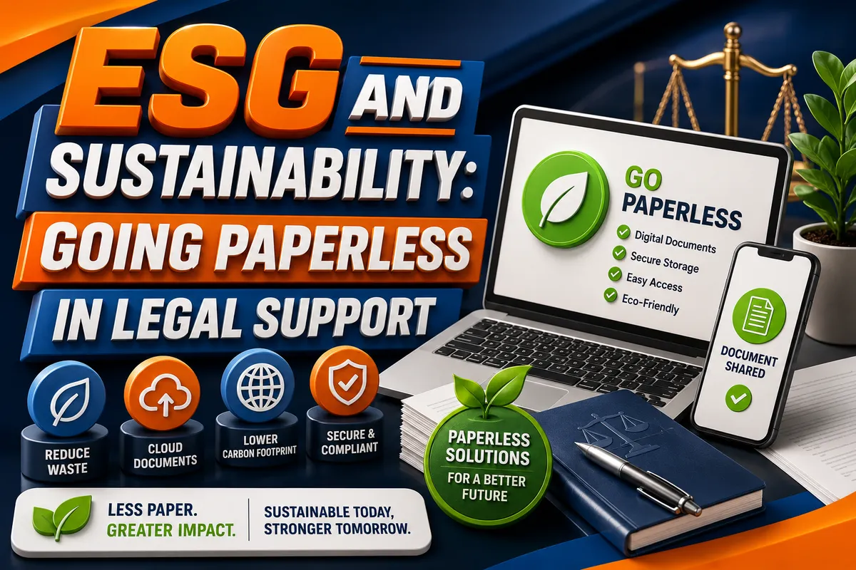 ESG and Sustainability: Going Paperless in Legal Support