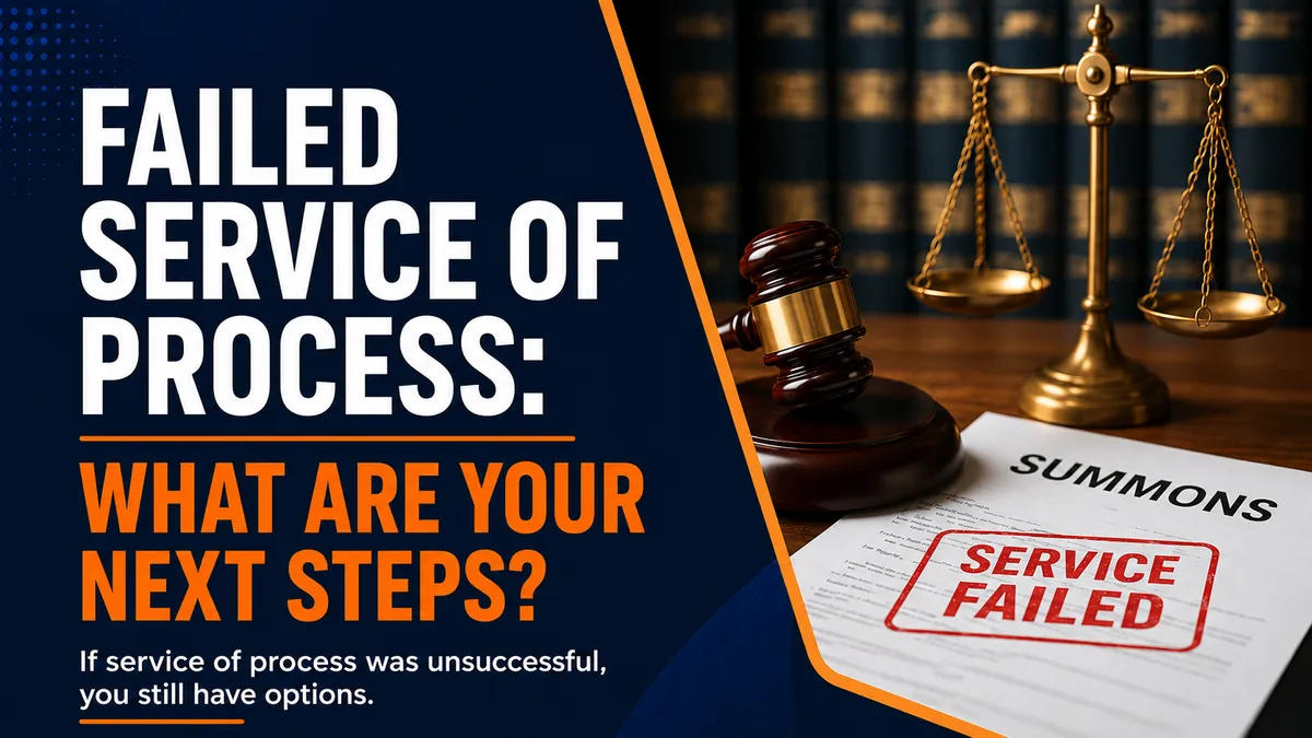 Failed Service of Process: What Are Your Next Steps?