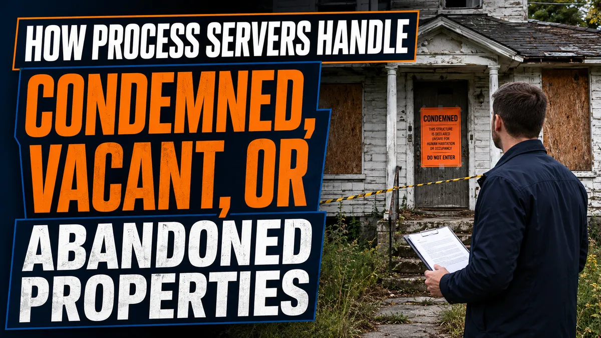 How Process Servers Handle Condemned, Vacant, or Abandoned Properties
