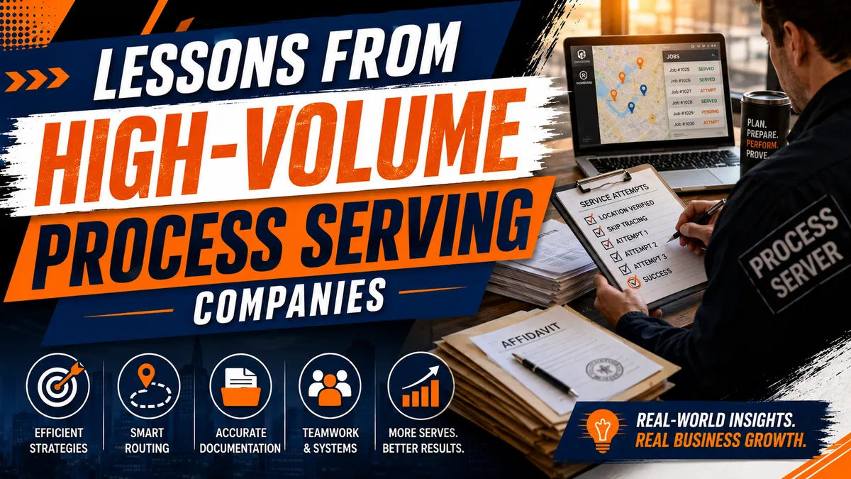 Lessons From High-Volume Process Serving Companies