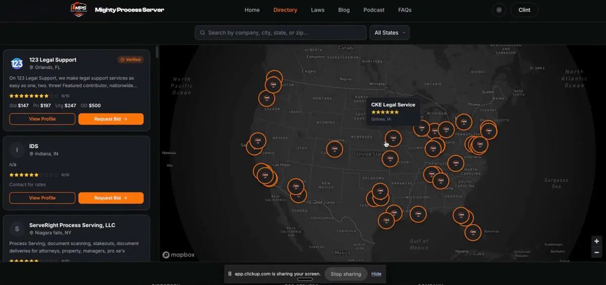 Mighty Process Server Launch & Directory