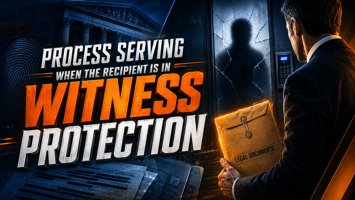 Process Serving When the Recipient Is in Witness Protection