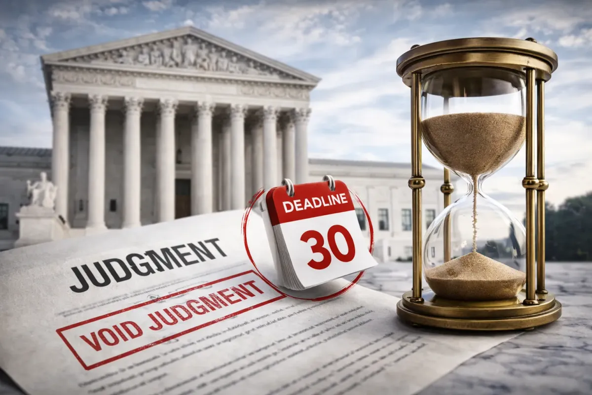 Supreme Court Closes a Loophole: Time Limits Now Apply to Void ﻿Judgment Challenges