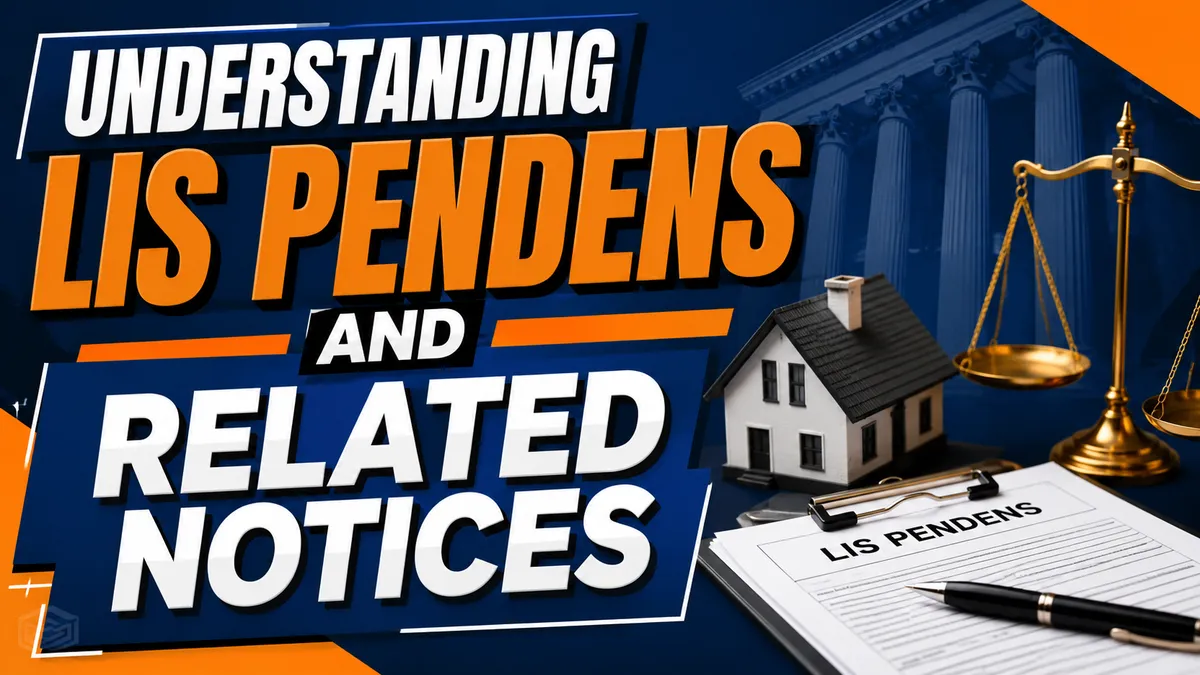 Understanding Lis Pendens and Related Notices