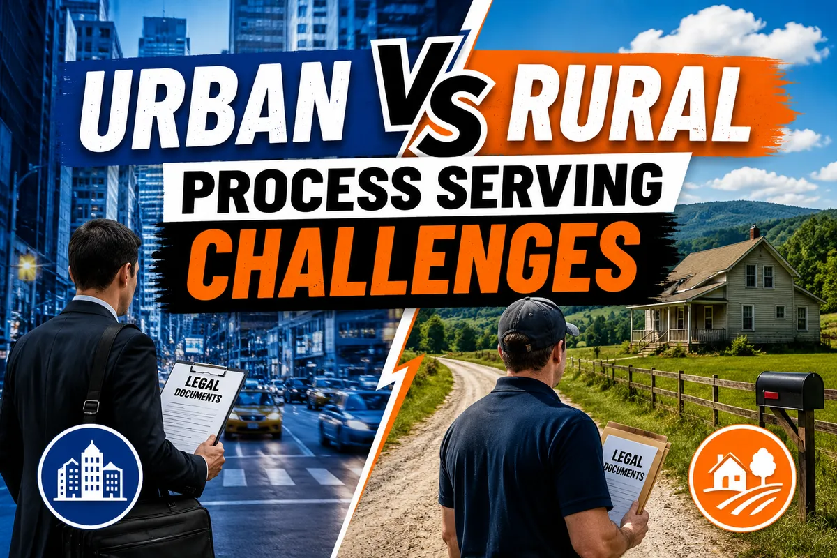 Urban vs Rural Process Serving Challenges: What Every Process Server Should Know