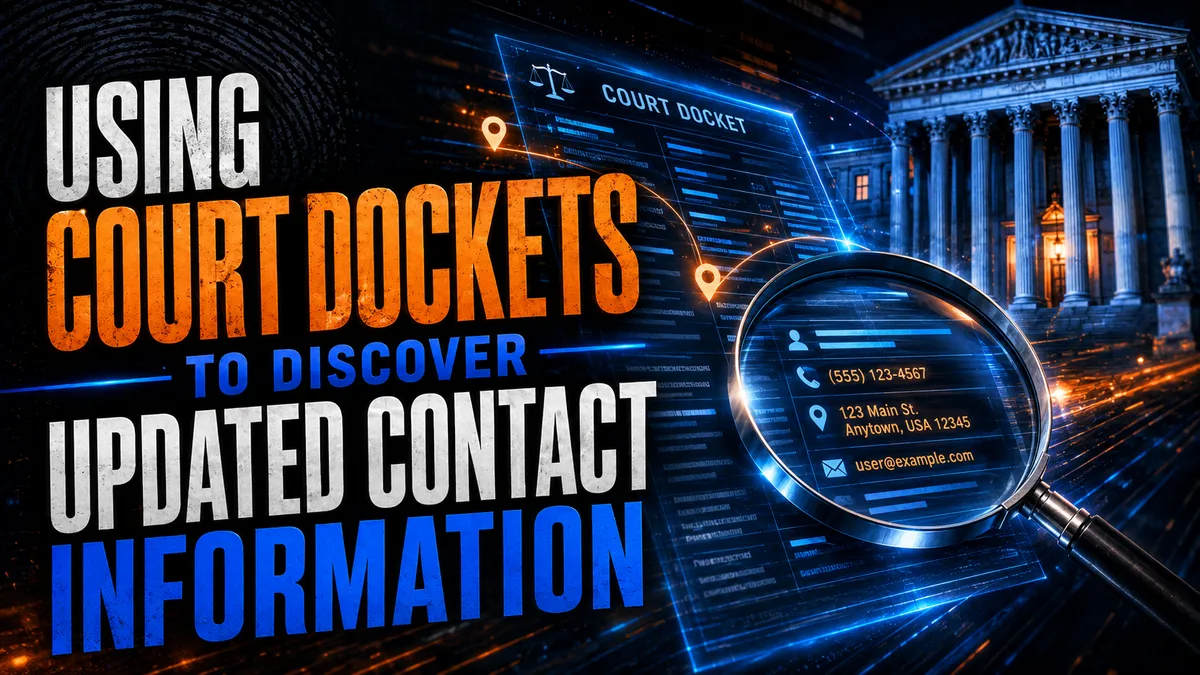 Using Court Dockets to Discover Updated Contact Information